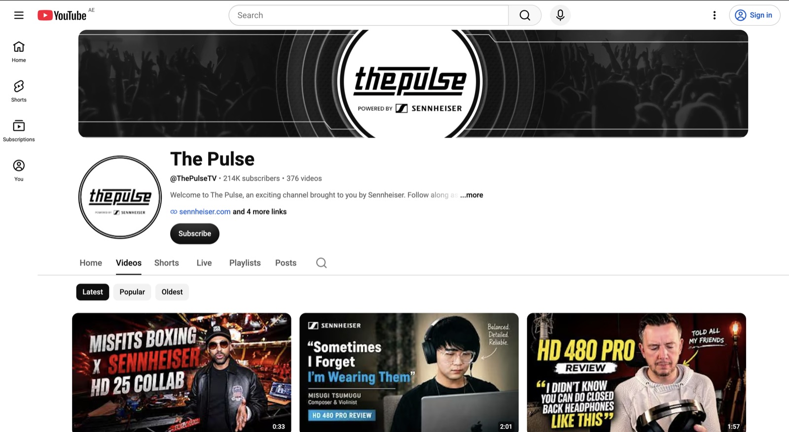 The Pulse YouTube channel