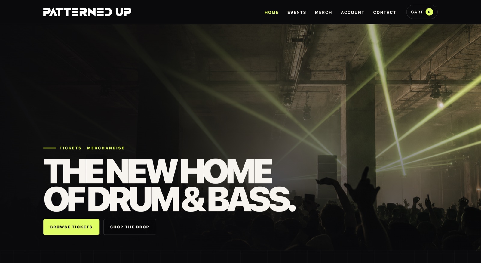 Patterned Up website homepage